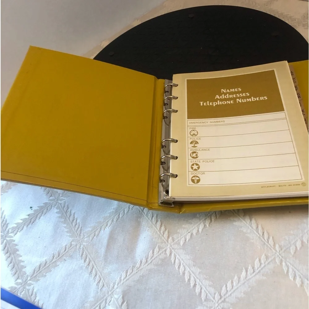 Vintage 1970s Stylecraft Address Book New